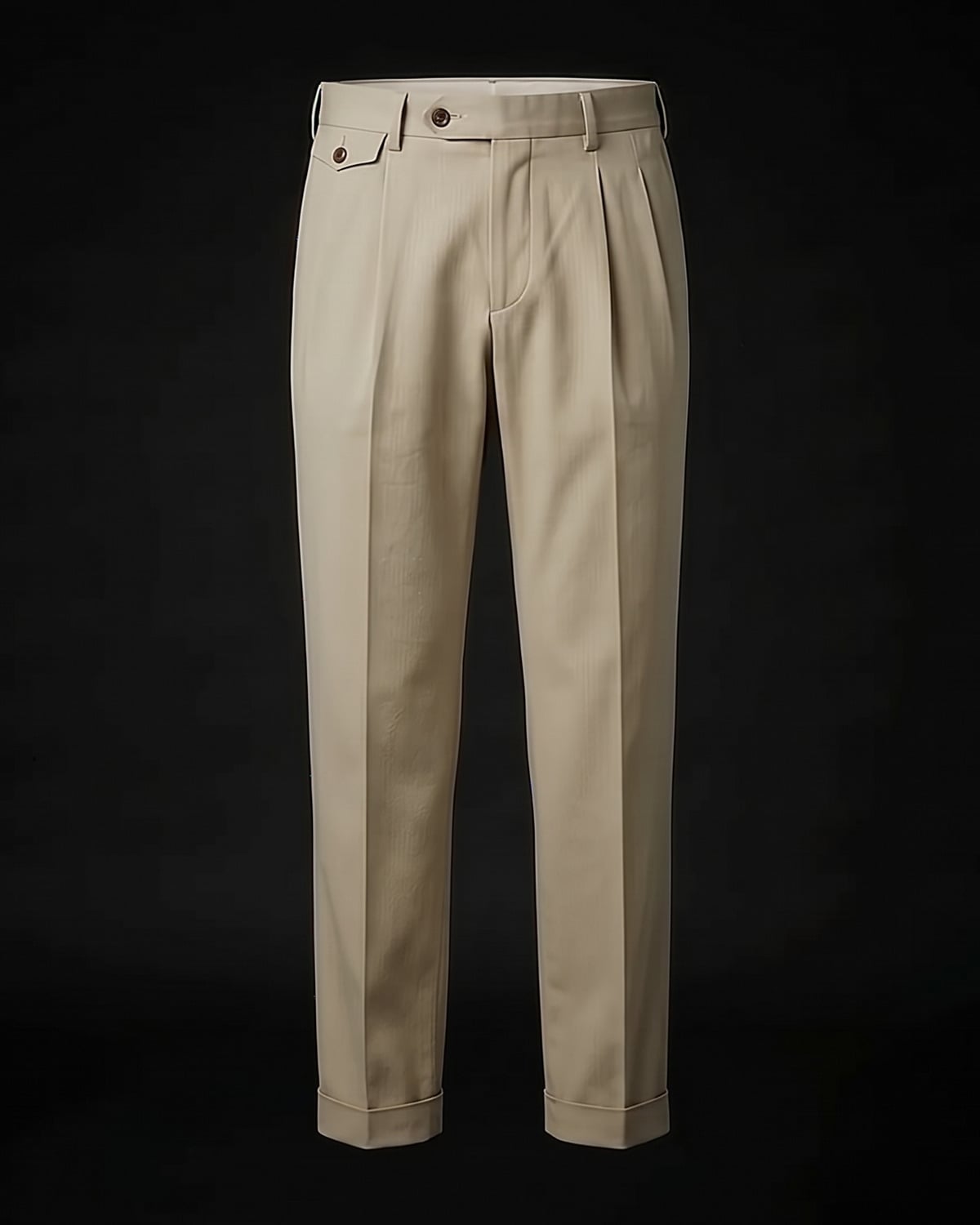 Double-pleat chino, sand