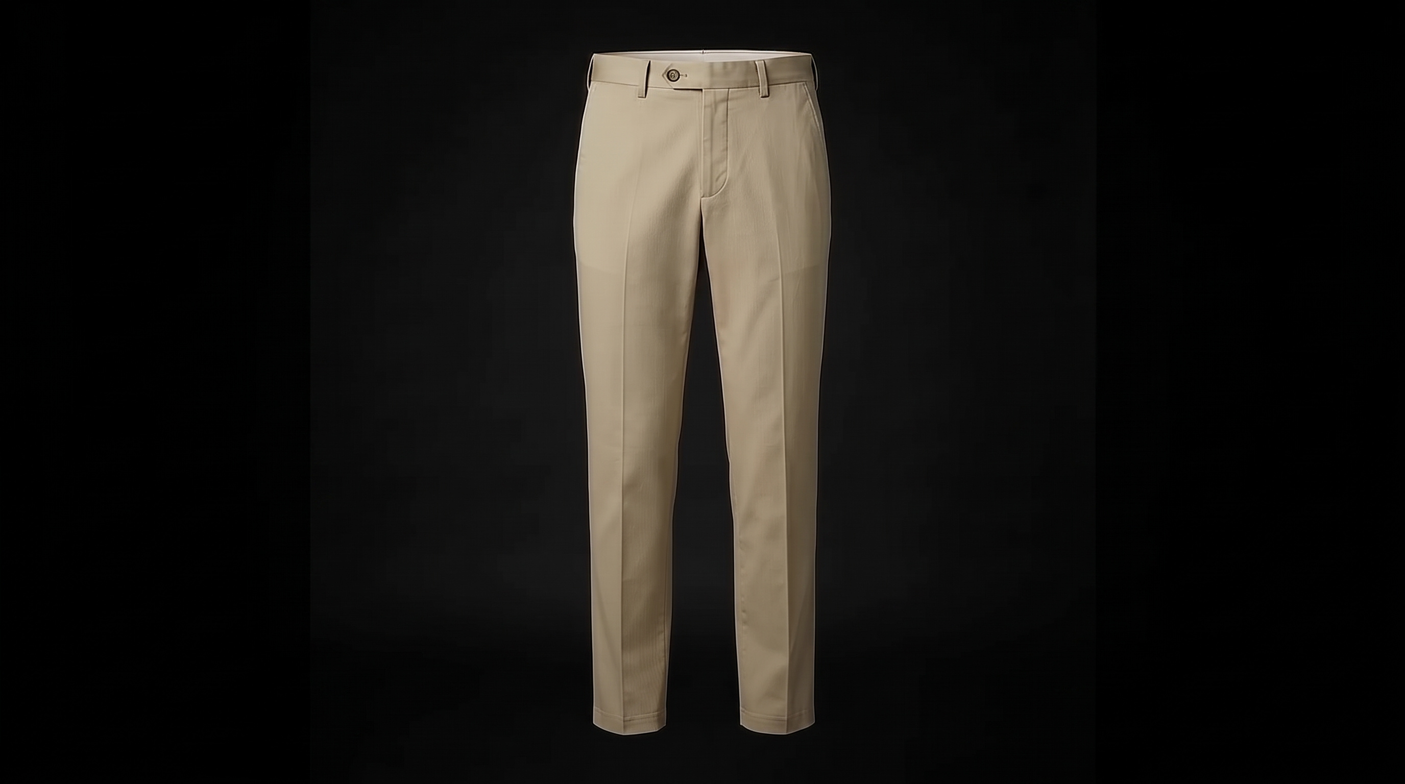Classic chino, beige — front view, closed